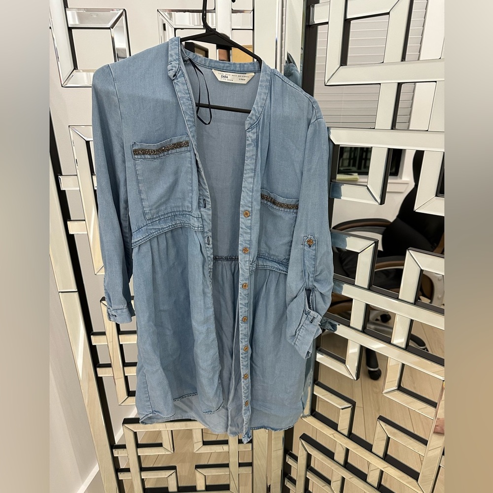 Zara knee length jean dress